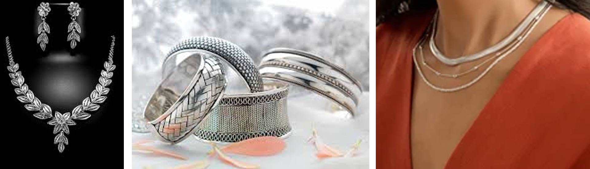 Stylish Modern Silver Jewellery Design for Female